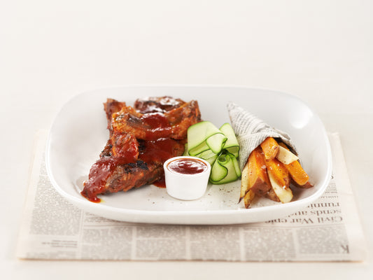 Grillade de côte de porc saumurée à la bière