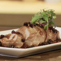 Filet de porc, sauce aux bleuets