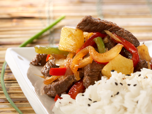 Sauté de boeuf à l'ananas