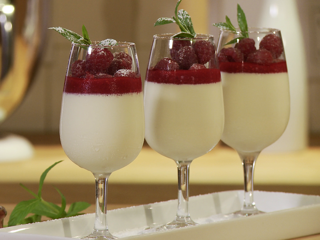 Panna cotta aux framboises